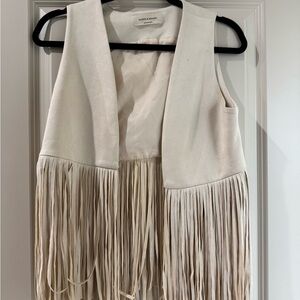 Elegant Cream Fringe Vest by [Brand]